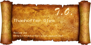 Thanhoffer Olga névjegykártya