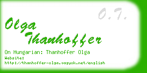 olga thanhoffer business card